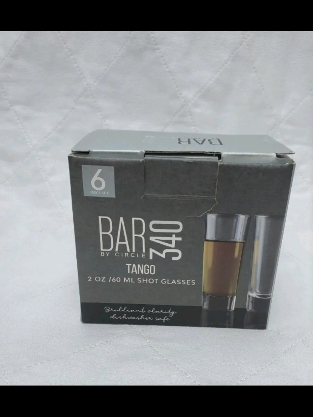 Bar III Gray Box Tango 2 oz Shot Glasses - Set of 6